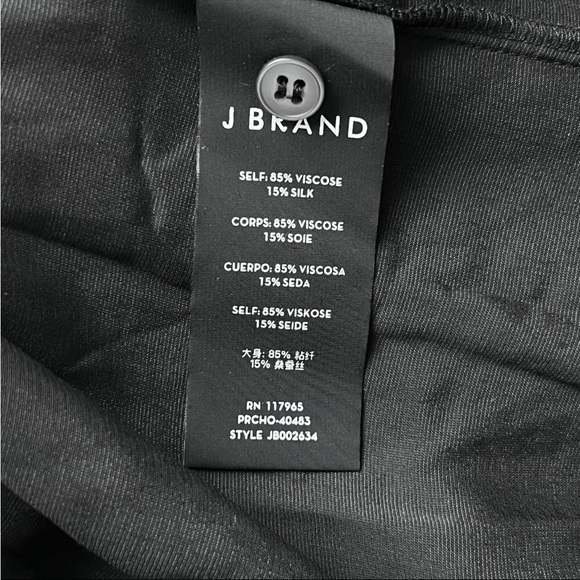 NWT J BRAND Plush Velvet Mockneck Keyhole Cutout Relaxed Fit Short Sleeve Top XS - Picture 7 of 7